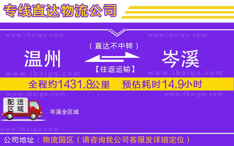 溫州到岑溪物流專(zhuān)線(xiàn)