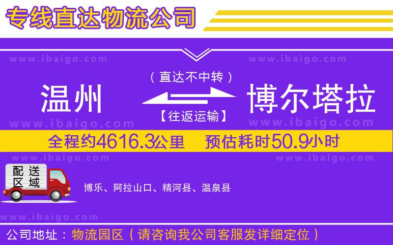 溫州到博爾塔拉蒙古自治州貨運專線