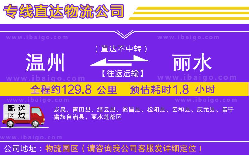 溫州到麗水貨運(yùn)